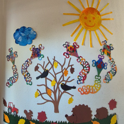 Unsere selbstgebastelte Jahreszeitenwand